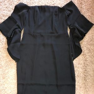 NWT Women's Express Off The Shoulder Black Dress